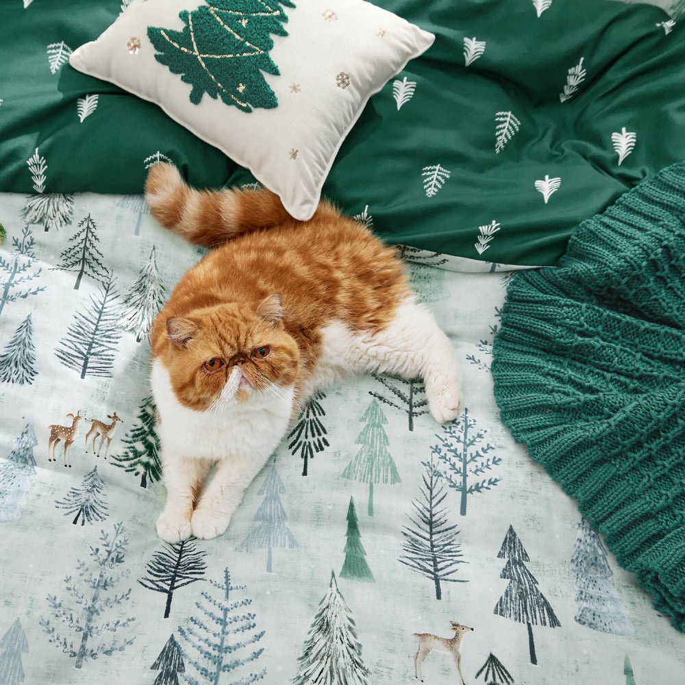 Bedsure taies et coussin décoratif assortis pour un look coordonné et festif