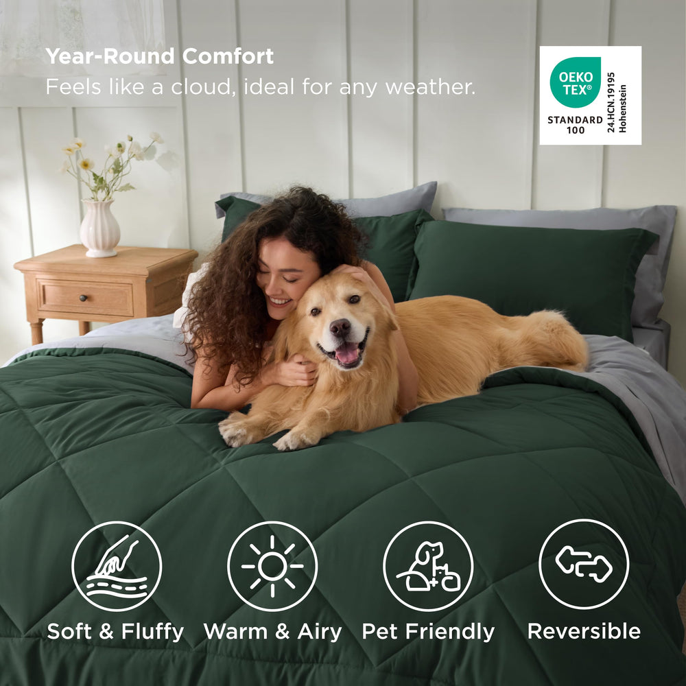 Bedsure taies et housses avec fermeture enveloppe pour oreillers sécurisés