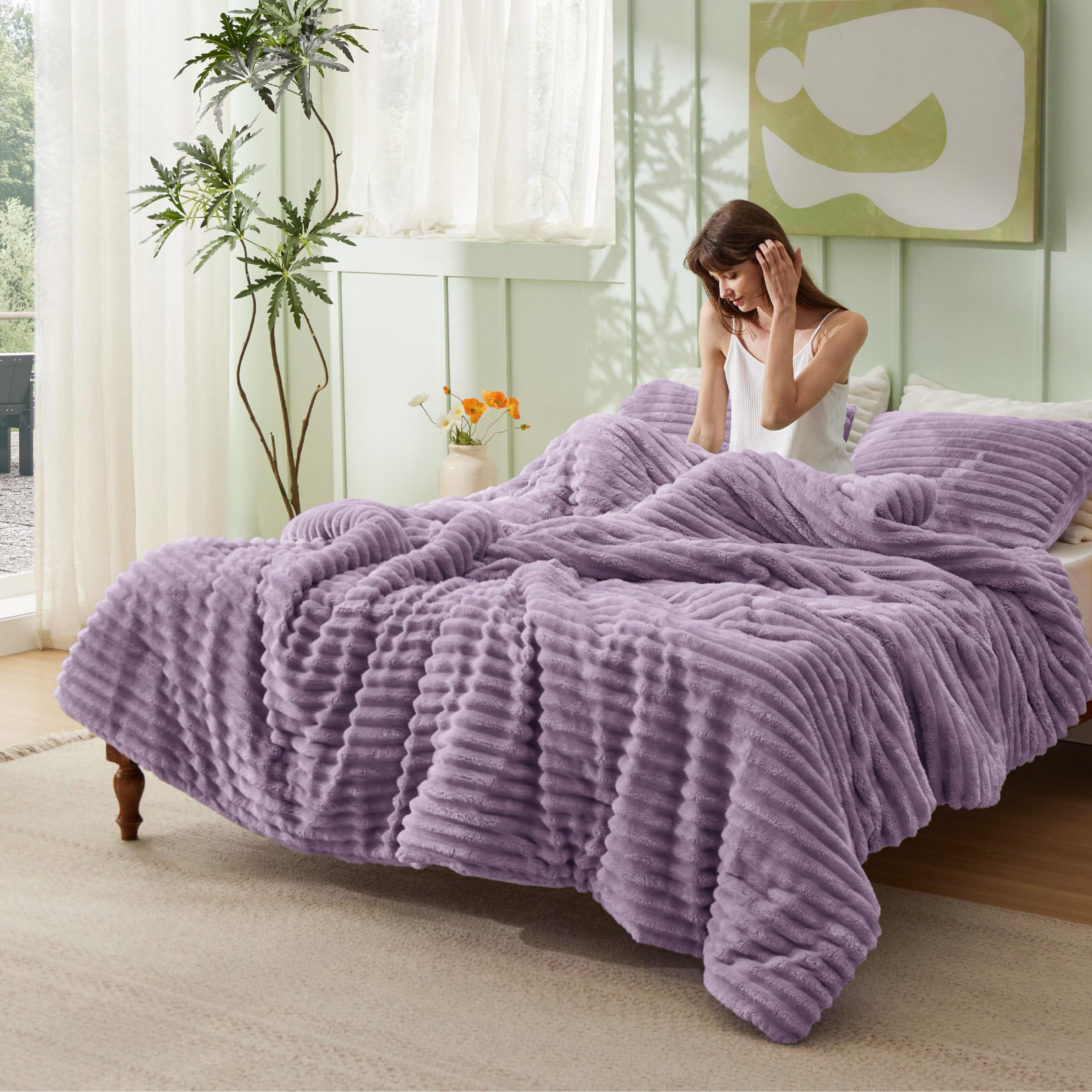 Bedsure taies d'oreiller et détails montrant finition soignée et confort