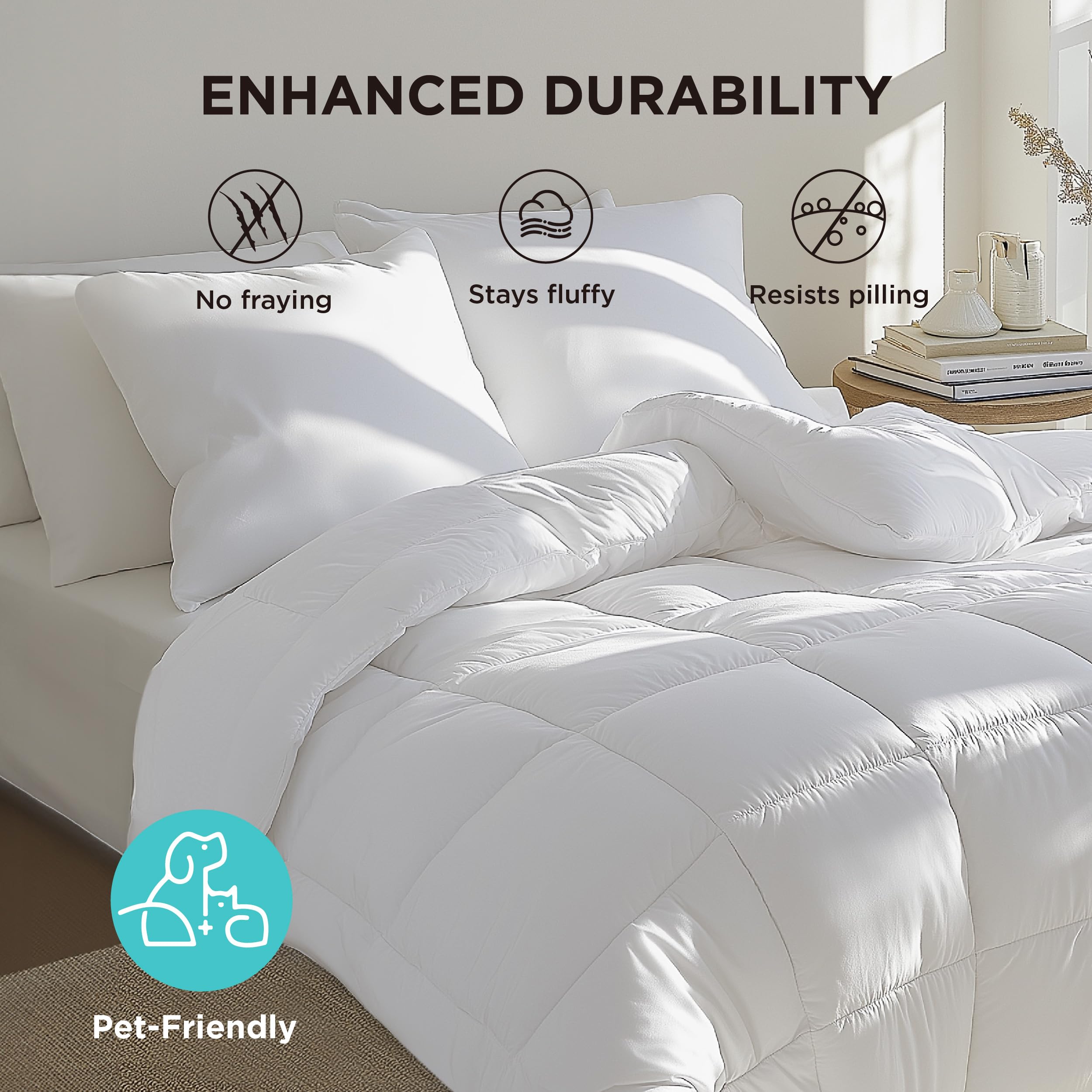 Bedsure main touchant la texture soulignant douceur et confort
