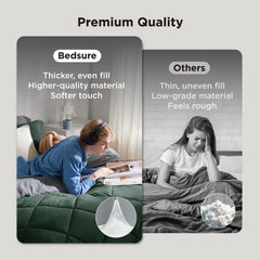 Bedsure gros plan du matelassage diamant et douceur du tissu