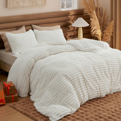 Bedsure gros plan sur texture pelucheuse montrant douceur et chaleur