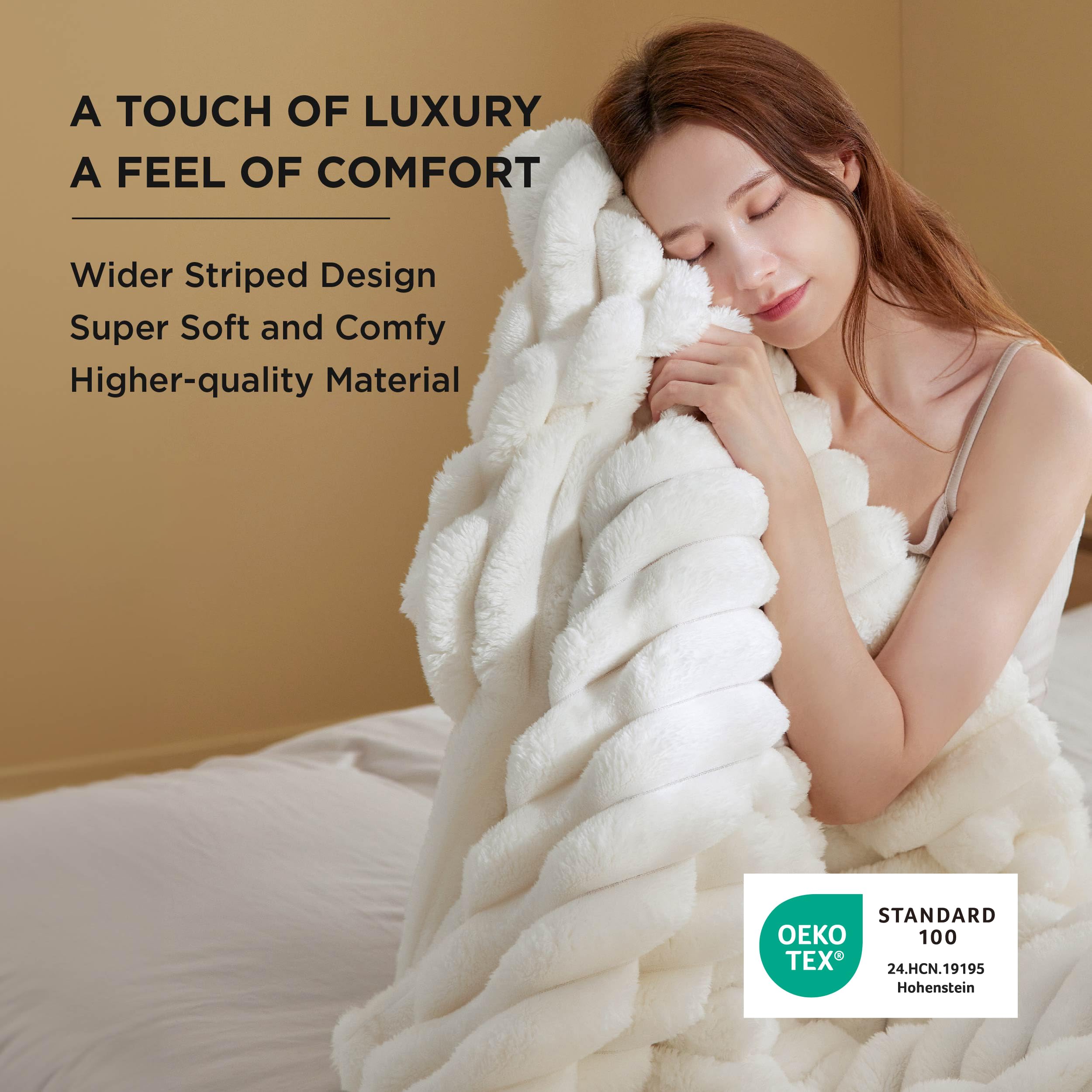 Bedsure gros plan de la texture flanelle montrant douceur tactile