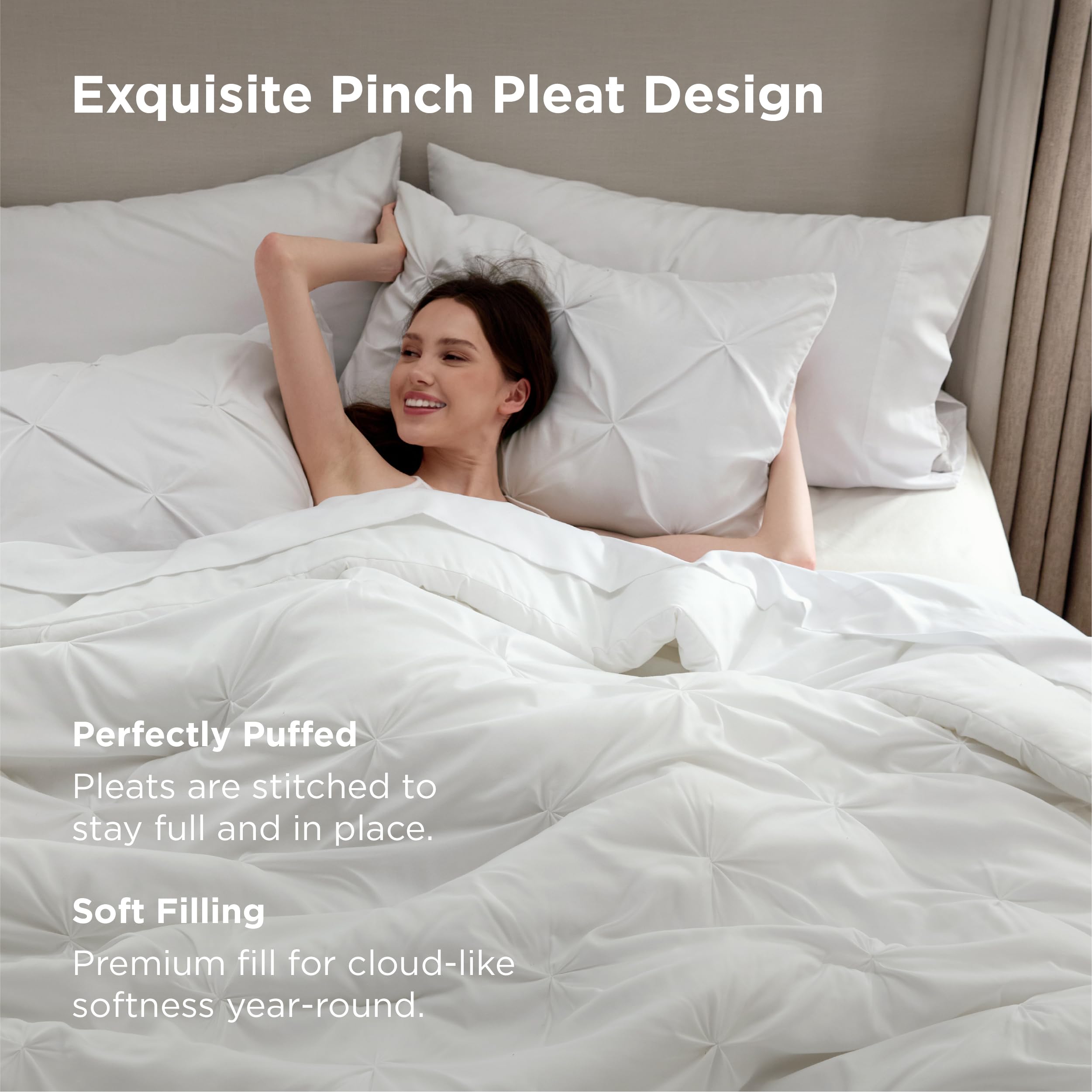 Bedsure gros plan microfibre douce pour toucher soyeux et silencieux