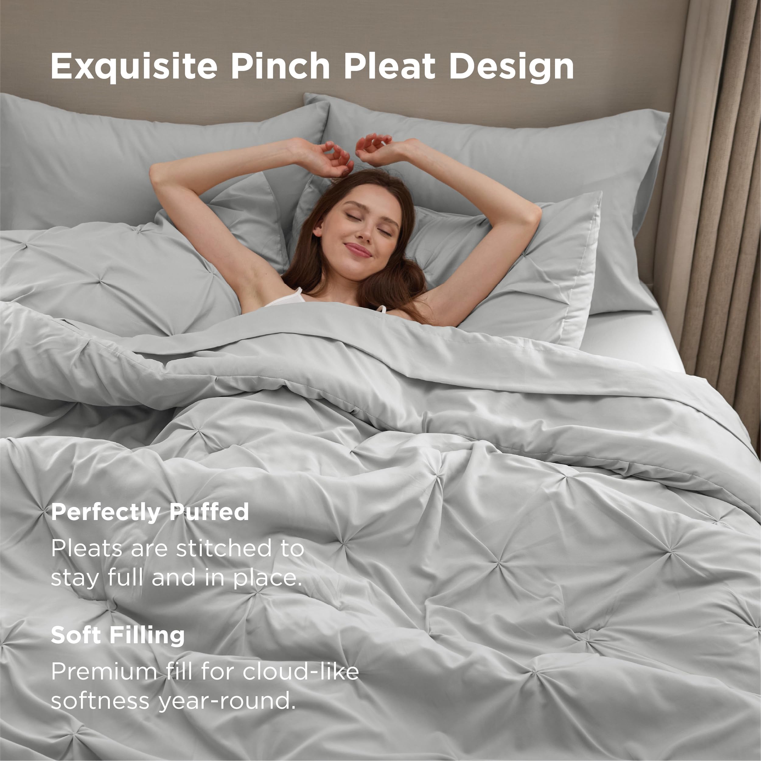 Bedsure microfibre brossée gros plan offrant douceur silencieuse