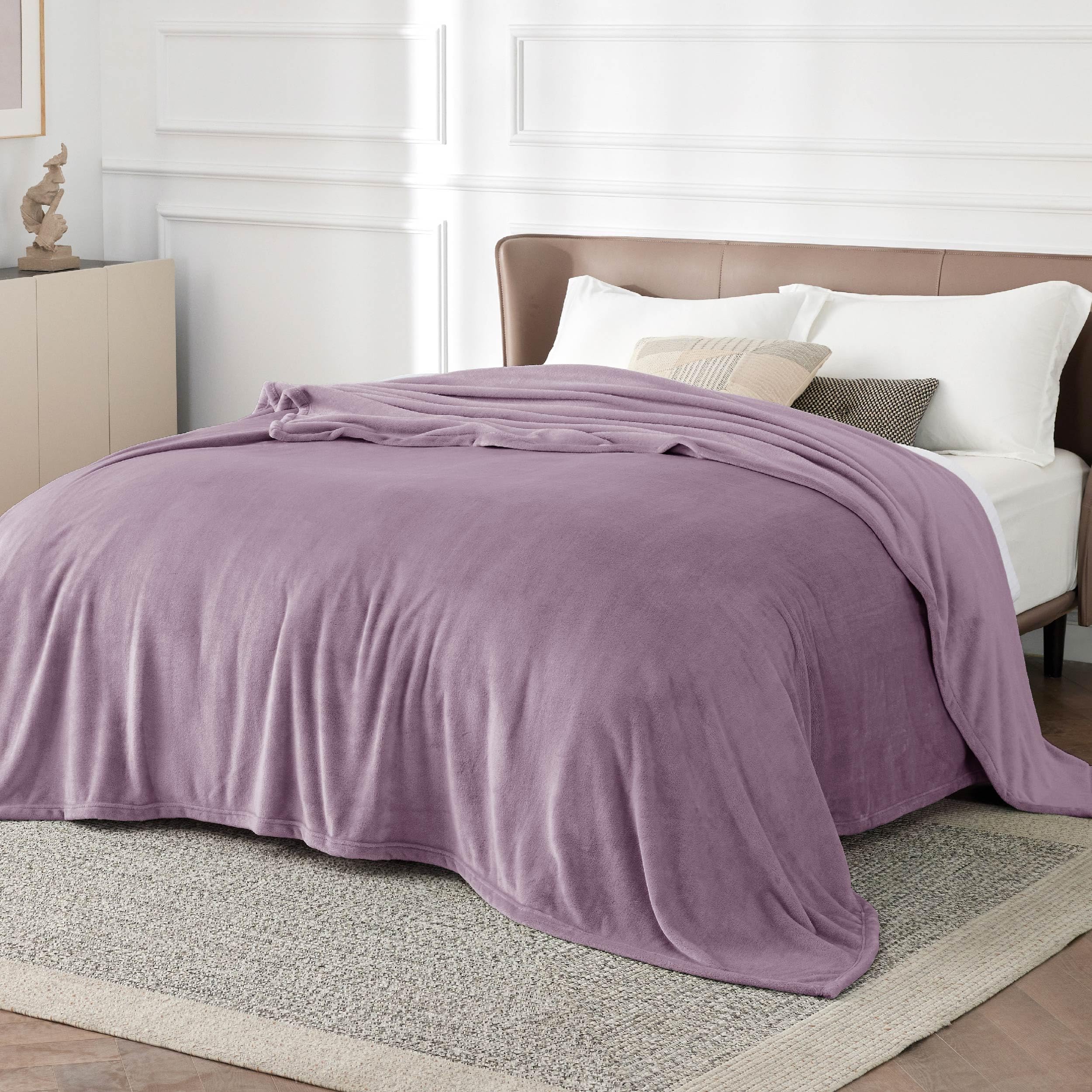 Bedsure gros plan microfibre montrant texture douce et chaleur
