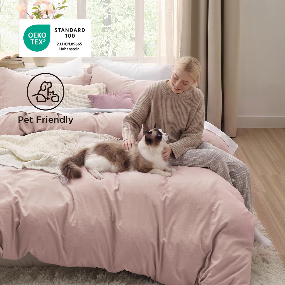 Bedsure texture microfibre rapprochée, toucher doux semblable au coton