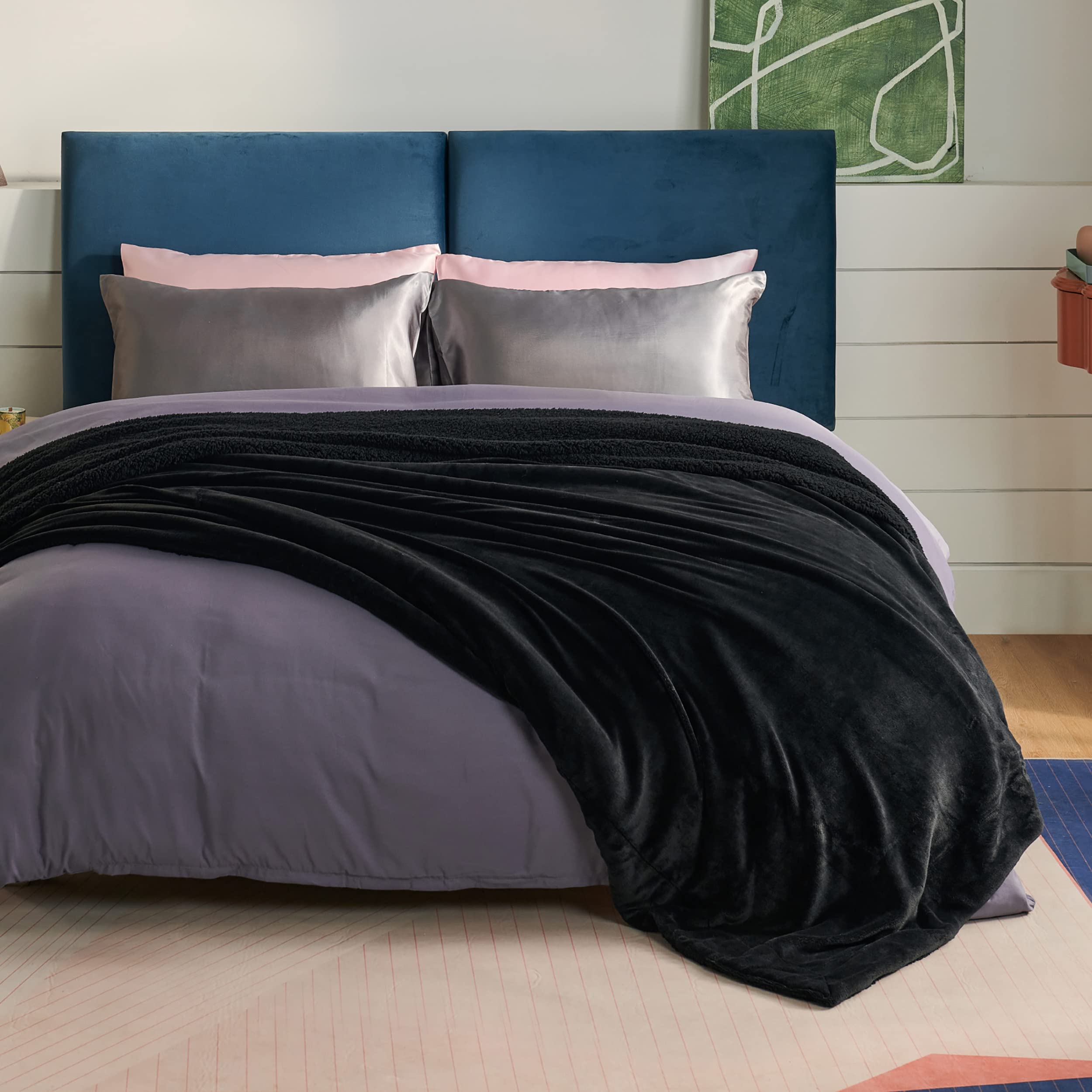 Bedsure texture Sherpa gros plan offrant chaleur et toucher moelleux