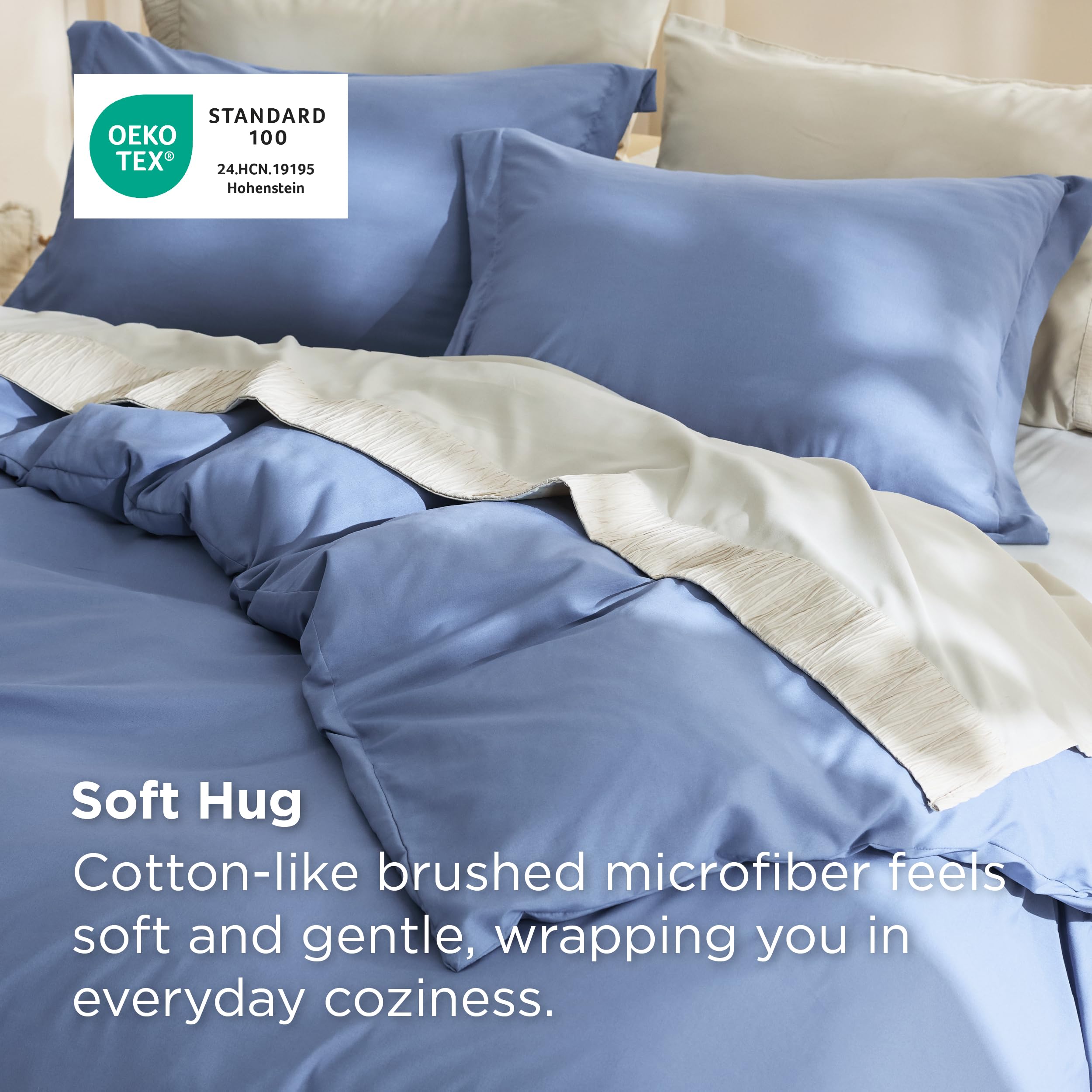 Bedsure tissu double-brushed en gros plan douceur extrême au toucher