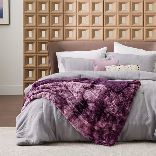 Bedsure gros plan de la fausse fourrure montrant douceur et texture luxueuse