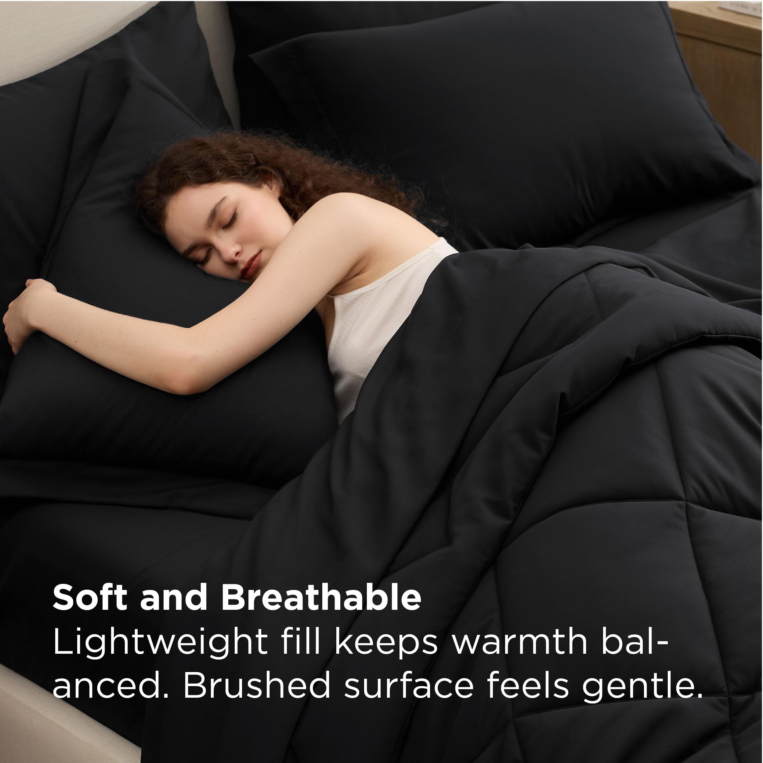 Bedsure texture hydro-brush microfibre douce au toucher confortable