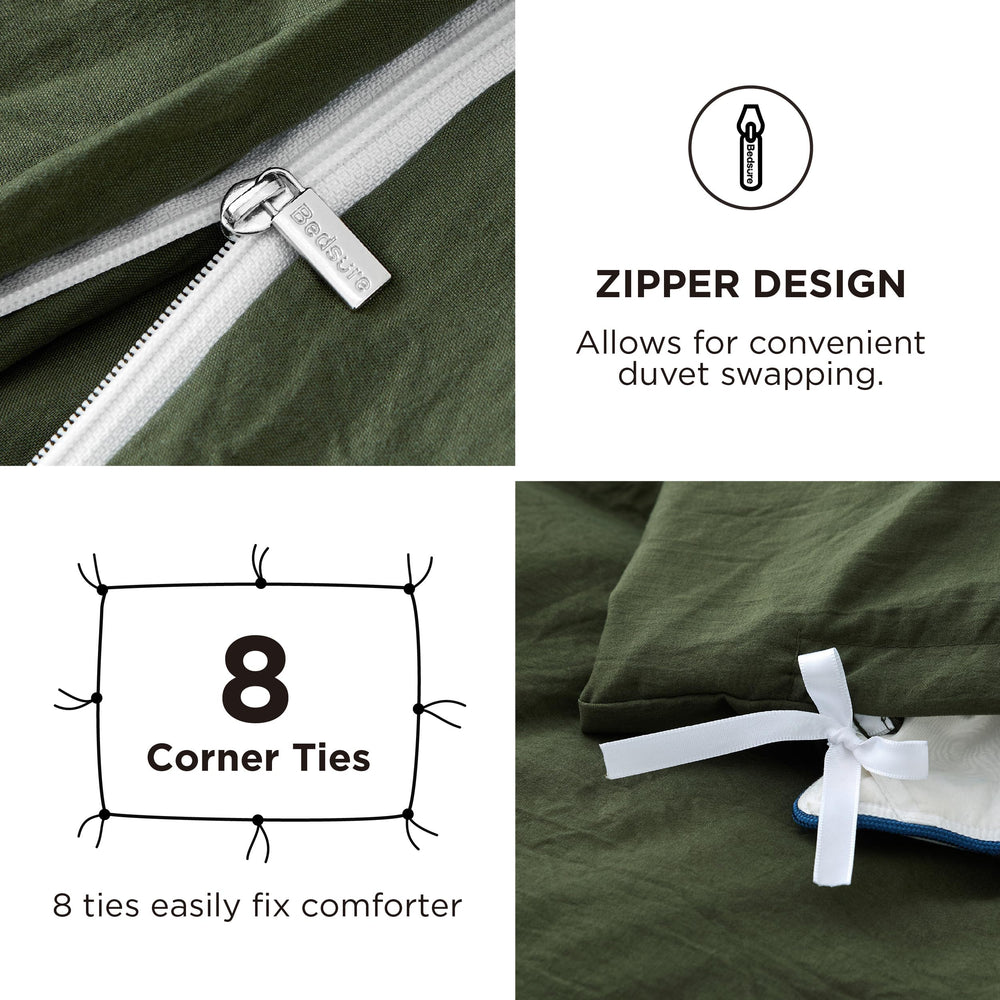 Bedsure gros plan tissu microfibre pré-lavé pour toucher soyeux et durable
