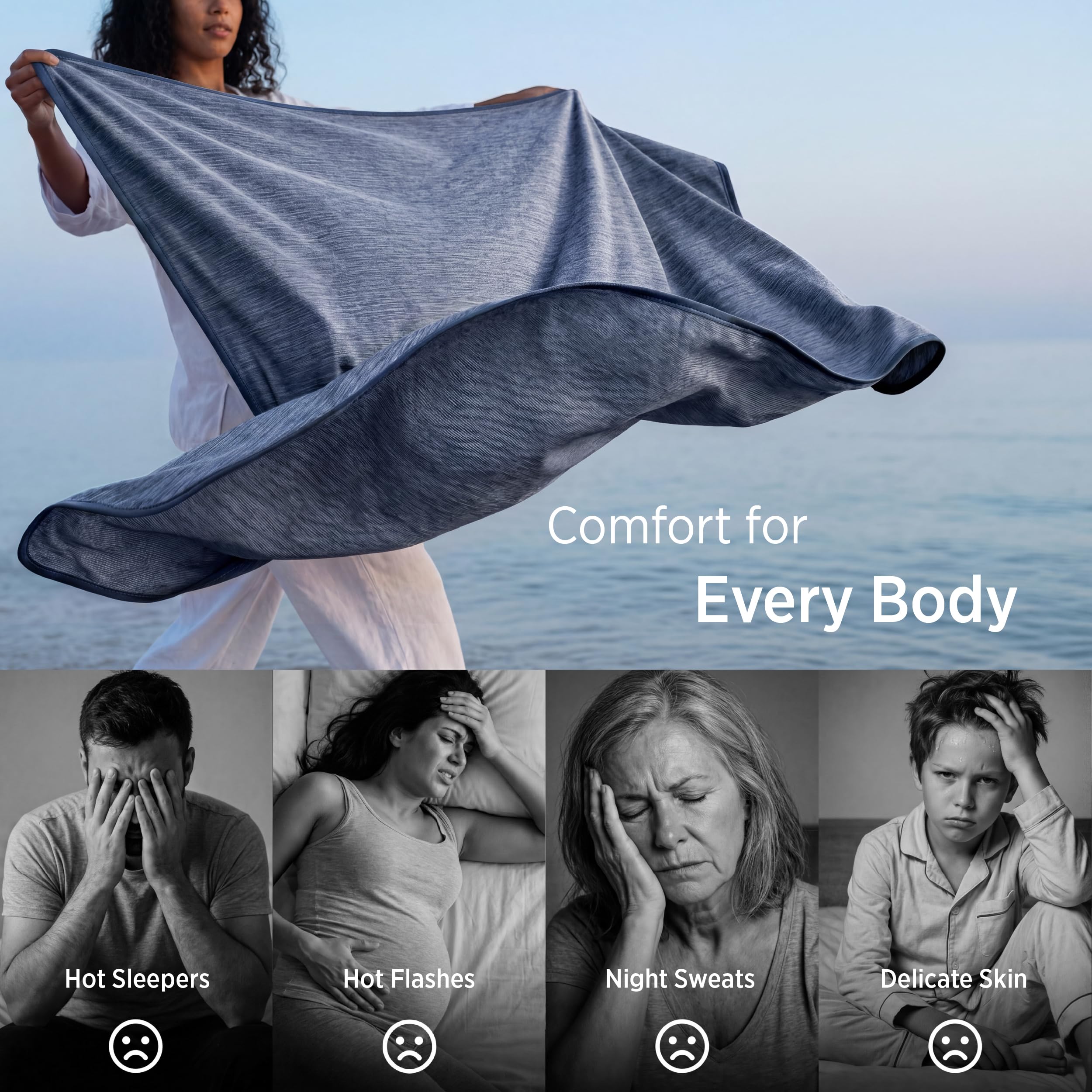 Couverture Bedsure sur canapé en contexte lifestyle, idéale pour détente et nuits plus fraîches