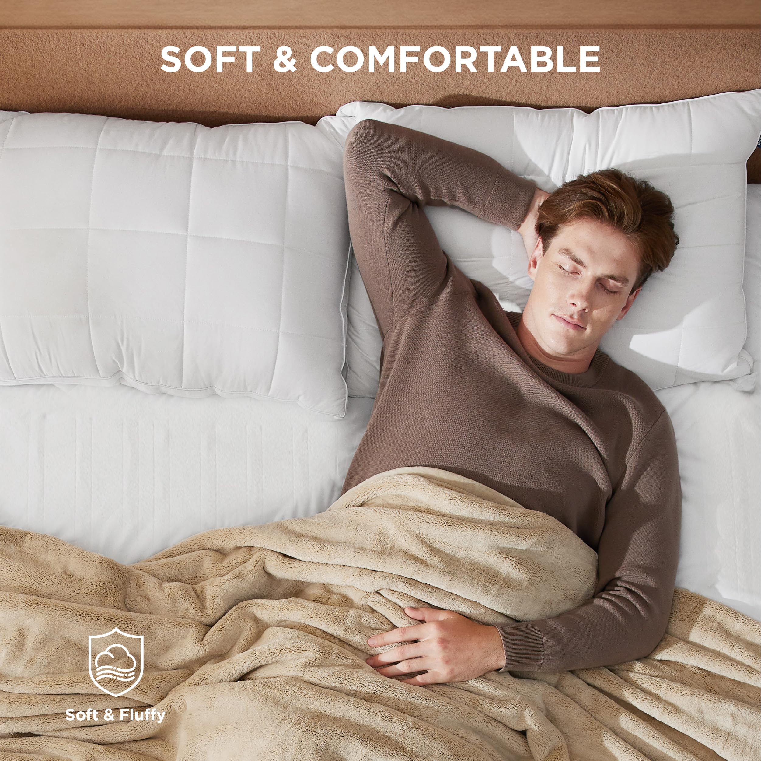 Bedsure utilisation nocturne en ambiance lit, chaleur agréable et préchauffage