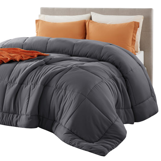 Bedsure vue avant emballage montrant la couette et l'information de taille, confort immédiat