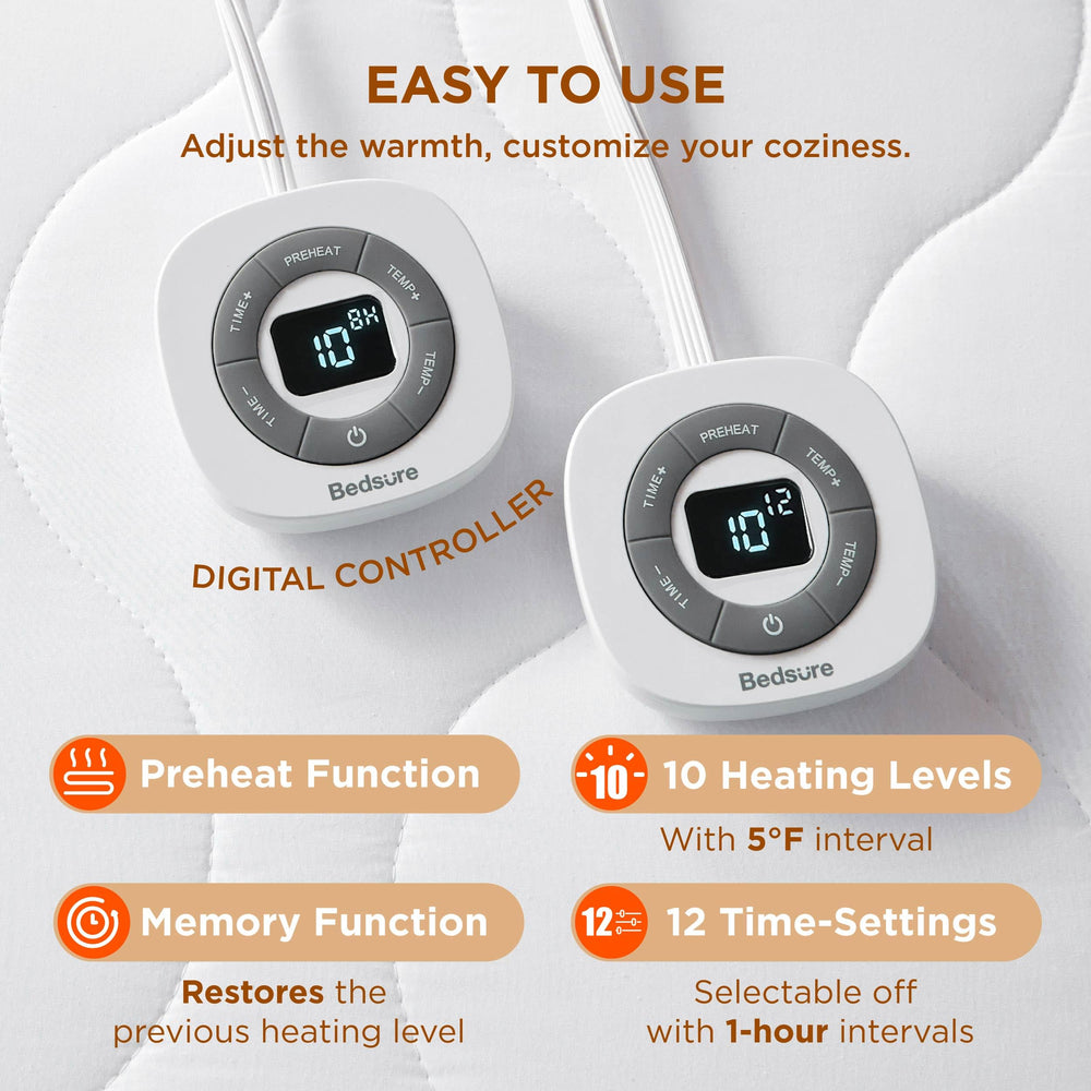 Bedsure zoom sur les coutures hourglass assurant maintien du garnissage et durabilité