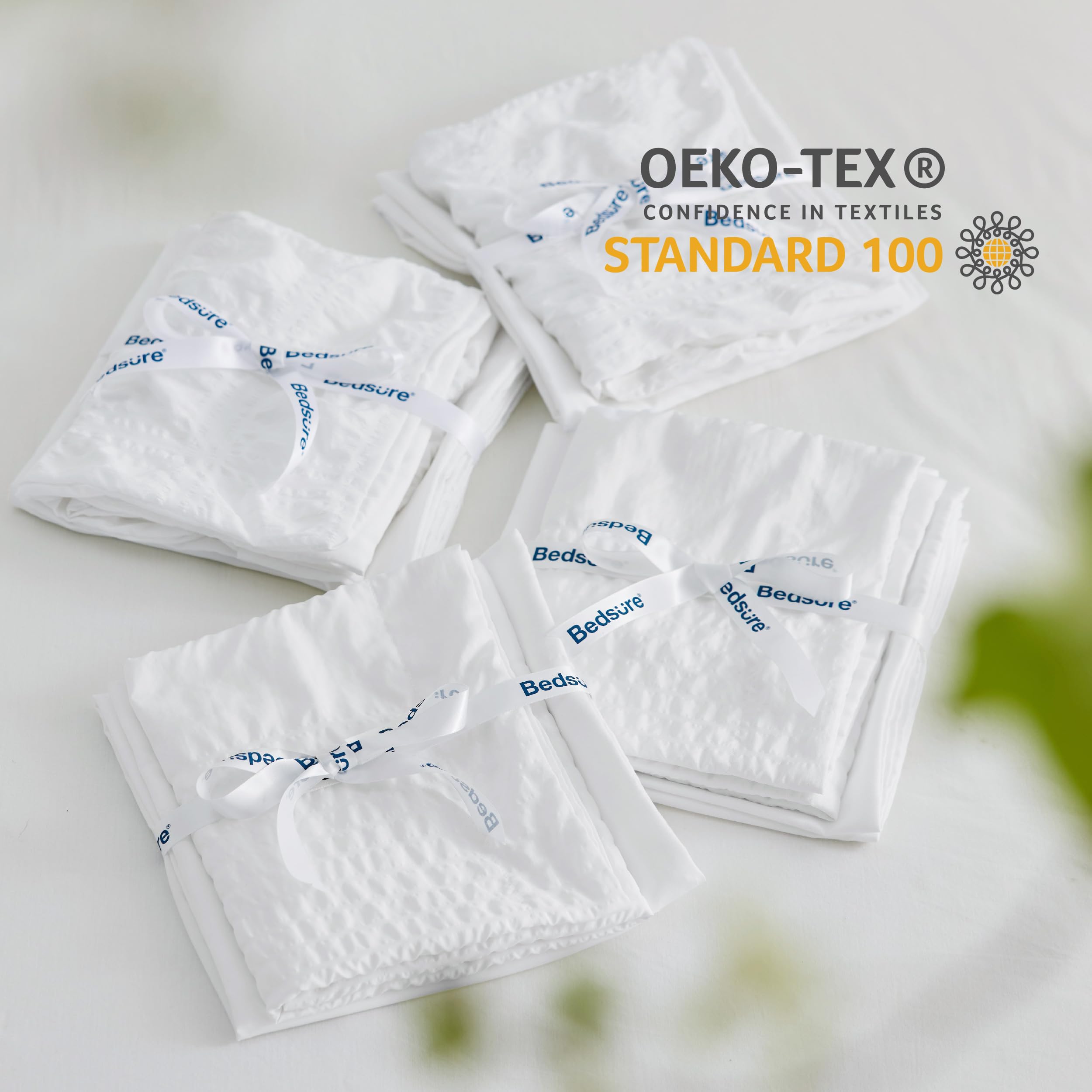 Bedsure close-up garnissage microfibre montrant gonflant et légèreté