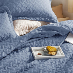 Bedsure gros plan texture brossée offrant douceur et sensation agréable