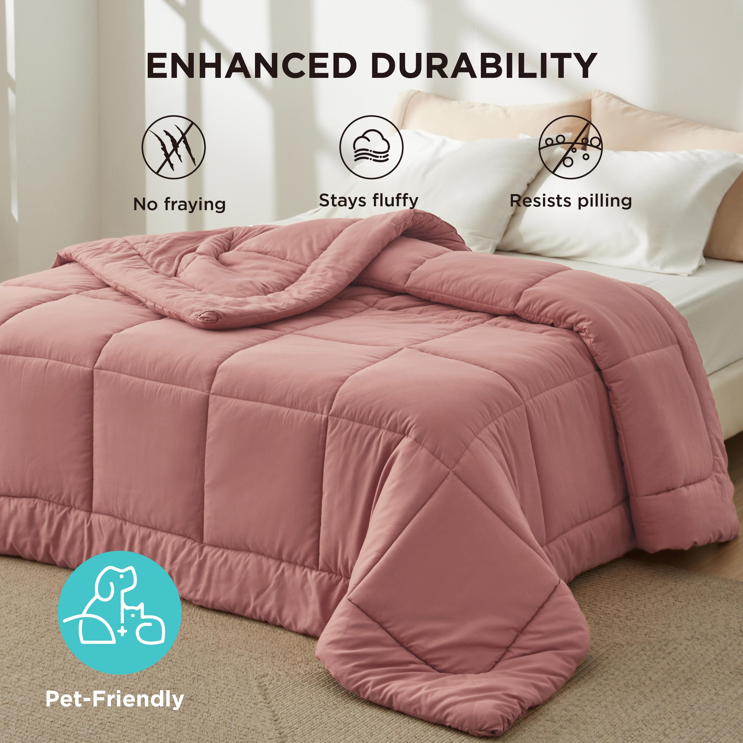 Bedsure tissu extérieur en gros plan, douceur durable et respirante