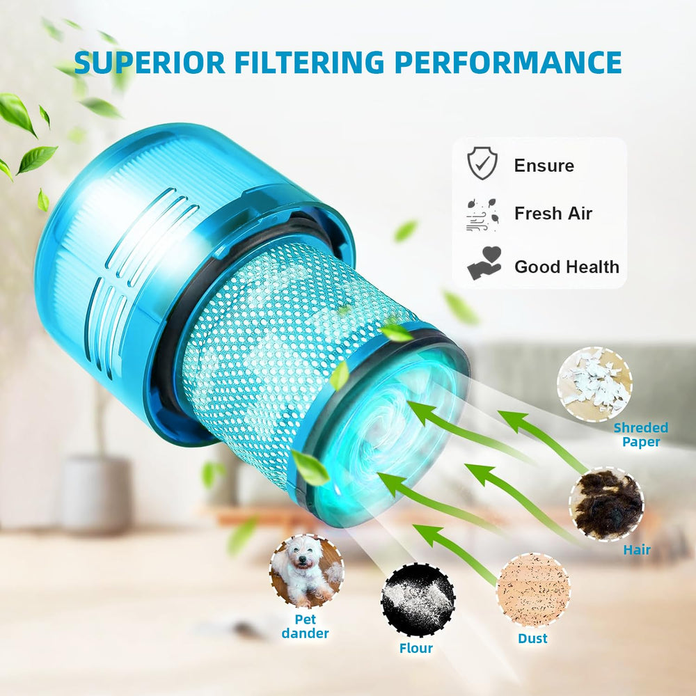 BEE FILTER étiquette de compatibilité précisant modèles Dyson V15 et V11 adaptés
