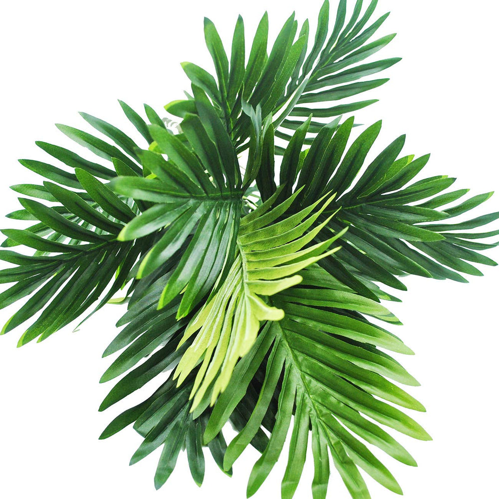 Beebel décor de table avec feuilles en vase, apporte ambiance tropicale