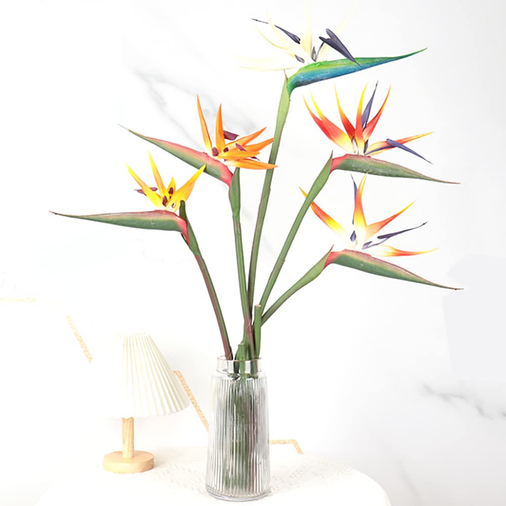 Beebel composition d’église ou mariage avec tiges oiseau de paradis, décor tropical réutilisable