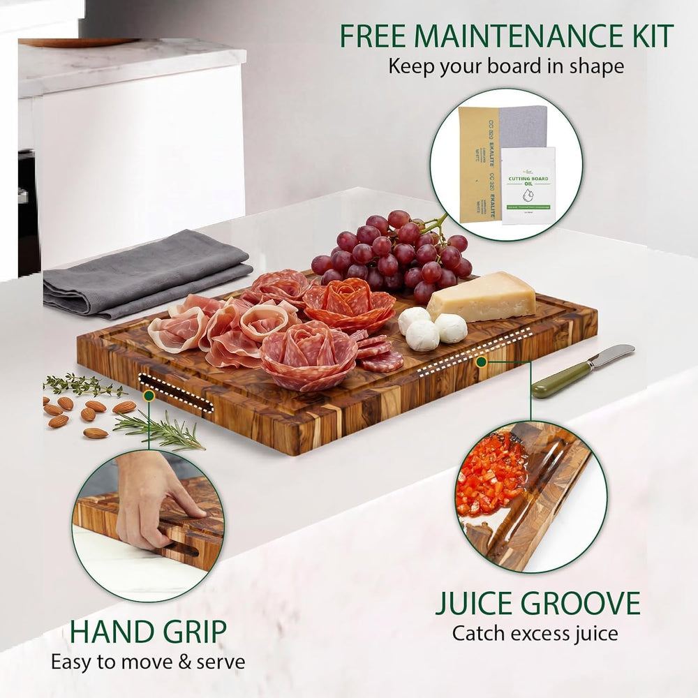 BEEFURNI gros plan sur fibres end grain montrant douceur pour couteaux