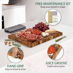 BEEFURNI gros plan sur fibres end grain montrant douceur pour couteaux