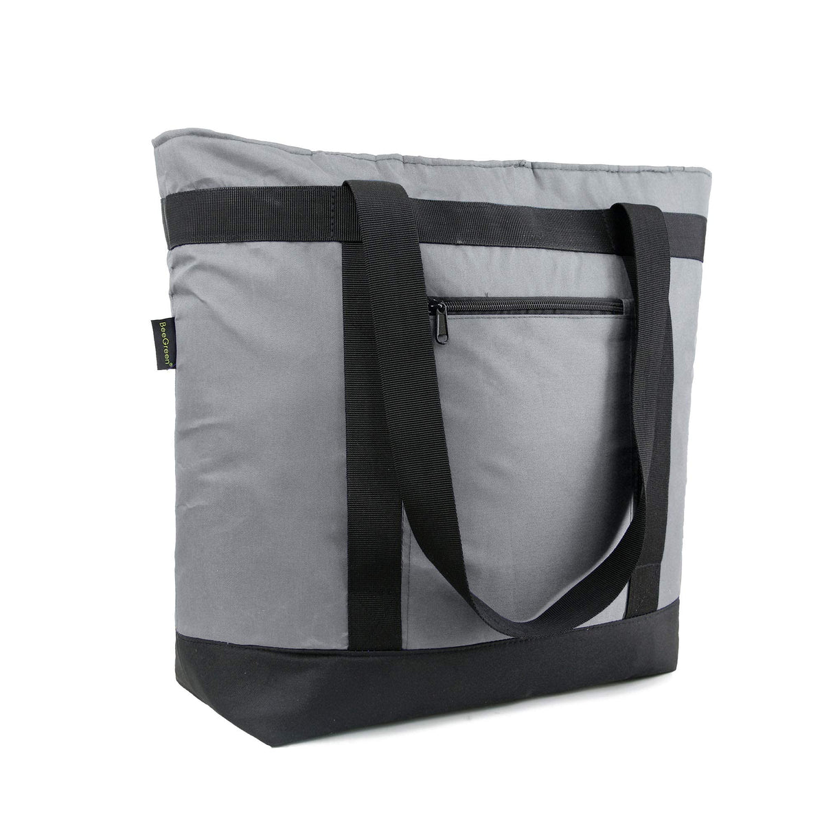 BeeGreen sac isotherme avant gris montrant capacité et style