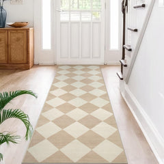 Beeiva face avant montrant le design carreaux et la couleur beige, apporte élégance