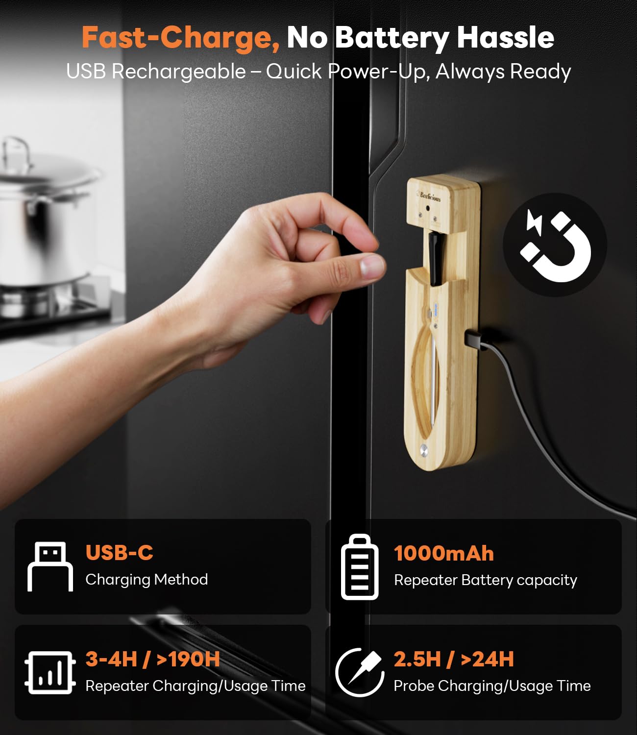 Beelicious Pro résistance IP67 sous jet d'eau, protection pour nettoyage