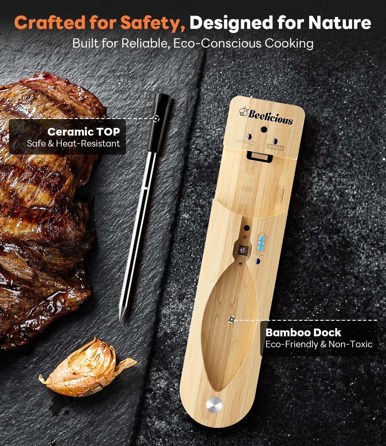 Beelicious Pro installé sur fumoir et gril, parfait pour grandes grillades