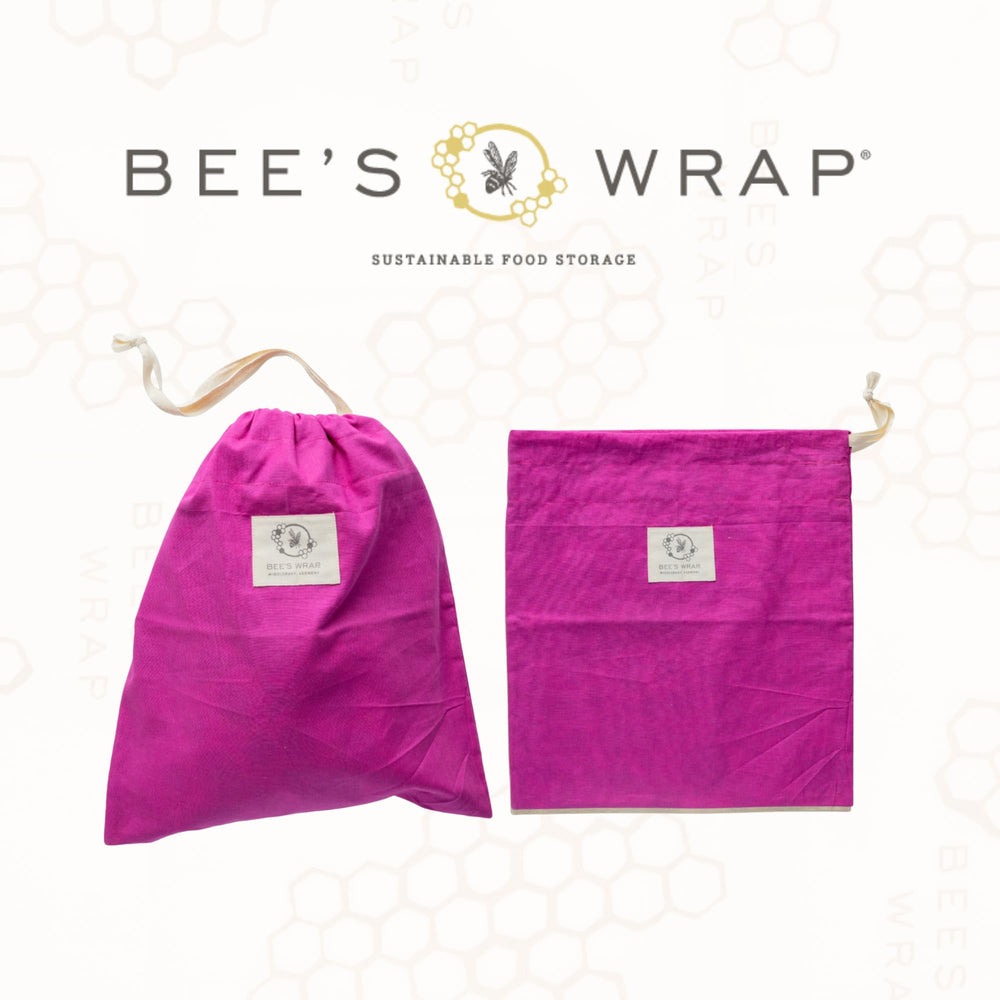 Bee's Wrap sac à pain côte à côte avec règle pour évaluer la taille