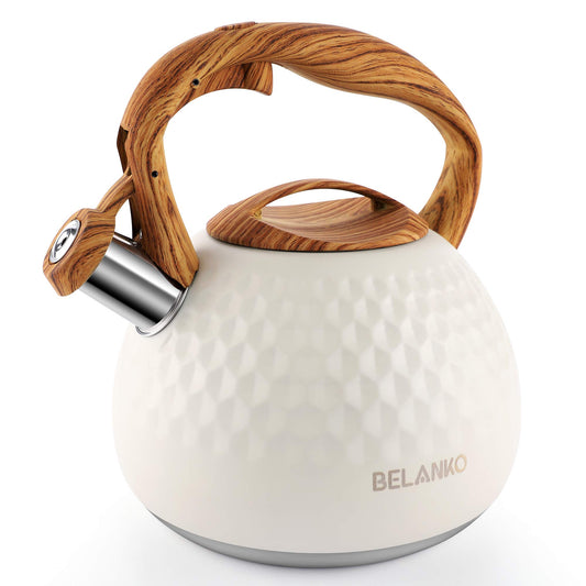 BELANKO bouilloire face avant blancs élégante apportant style et sécurité