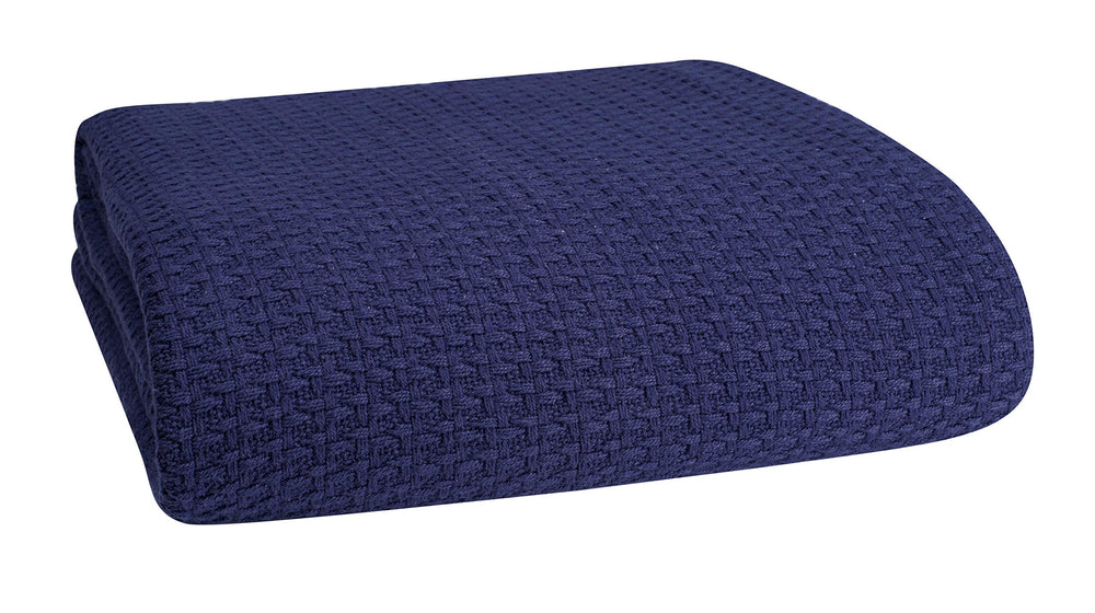 Belizzi Home couverture Elvana face avant montrant finition et couleur navy blue confortable