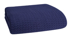 Belizzi Home couverture Elvana face avant montrant finition et couleur navy blue confortable
