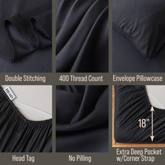 BC Bella Coterie coin de drap-housse élastique 18" qui assure un maintien sûr