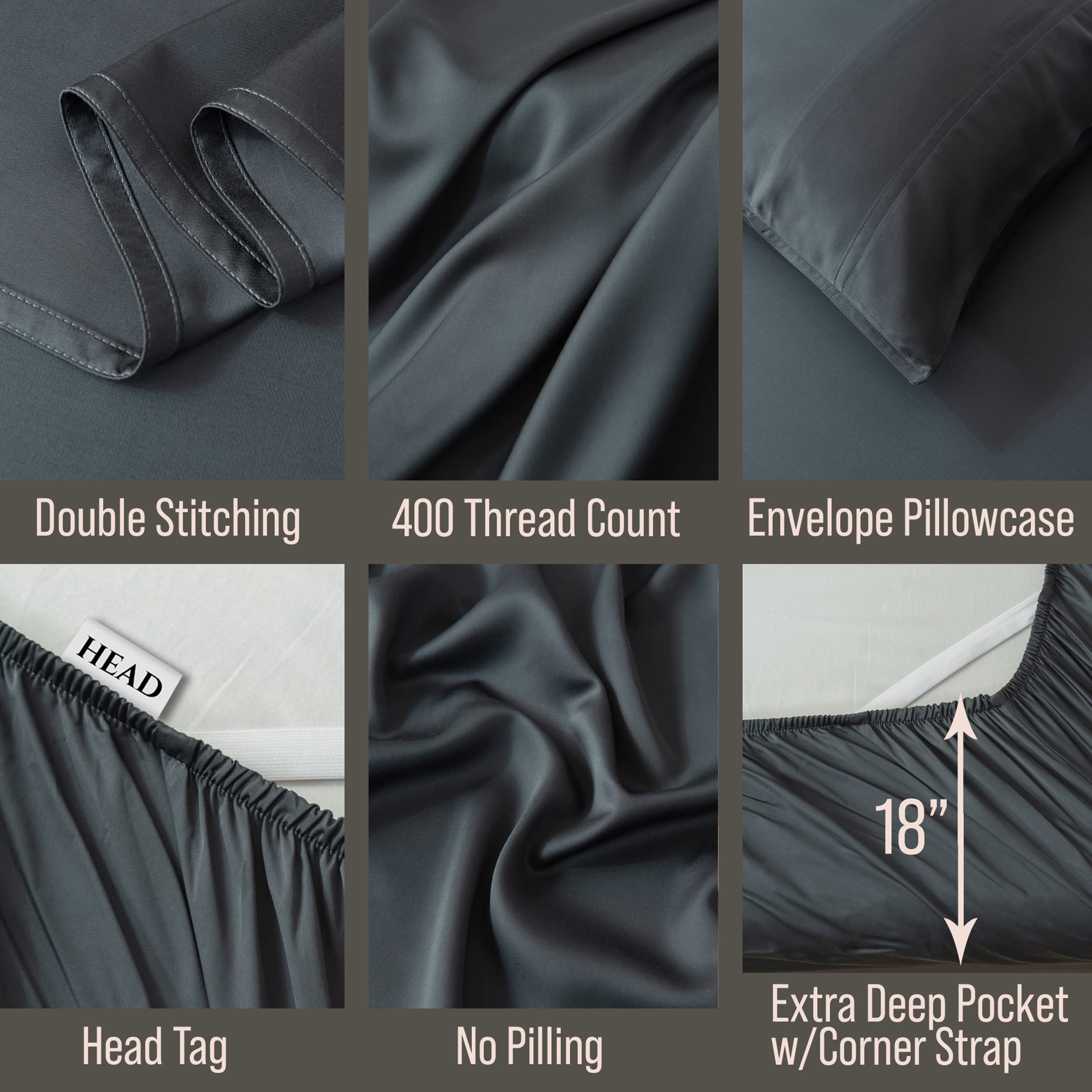 BC BELLA COTERIE drap-housse profondeur 18 pouces garantissant maintien du matelas