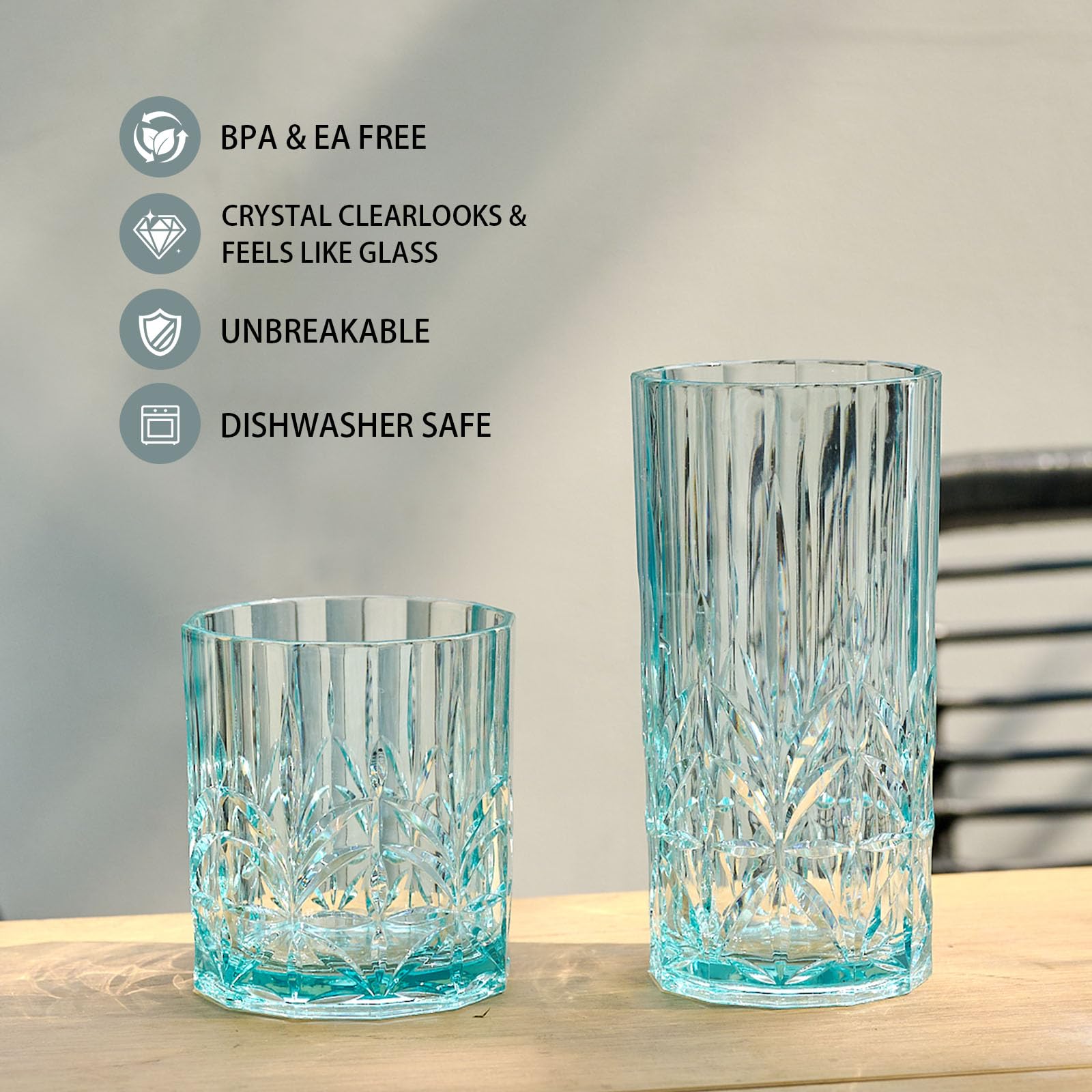 BELLAFORTE lot de 4 gobelets Myrtle, solution incassable pour fêtes