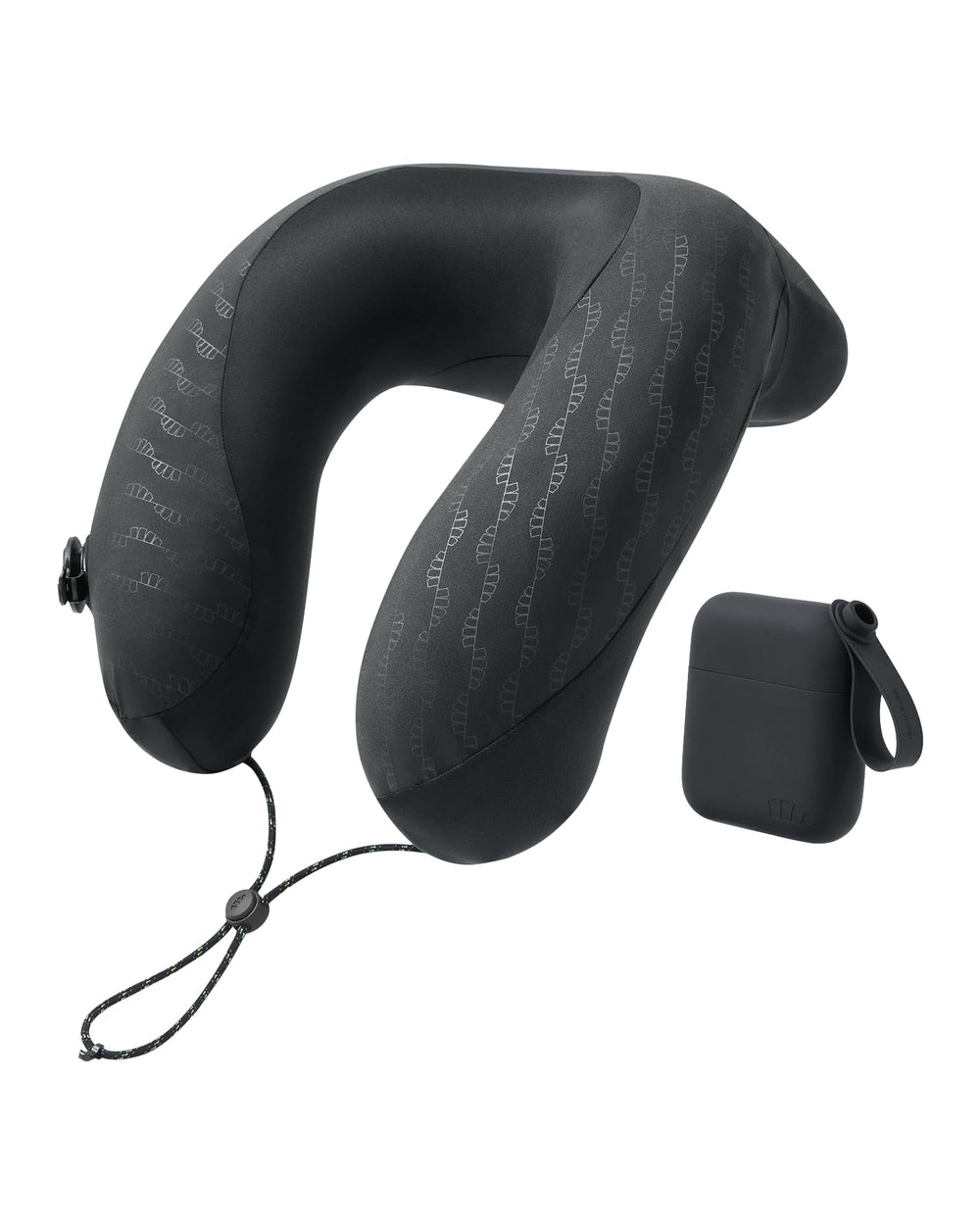 BENEUNDER face avant du coussin noir, design compact pour confort voyage