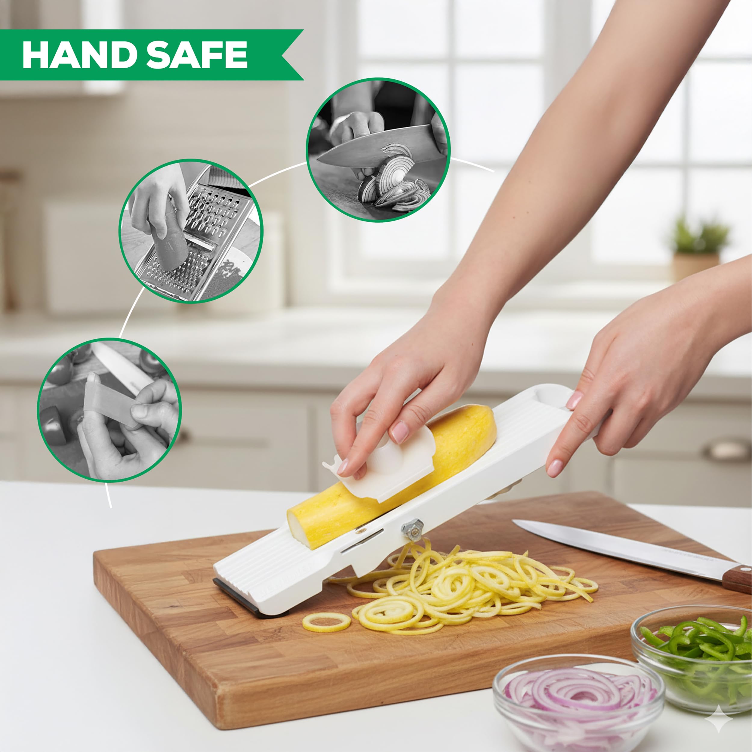 Benriner julienne de carotte régulière pour garniture homogène