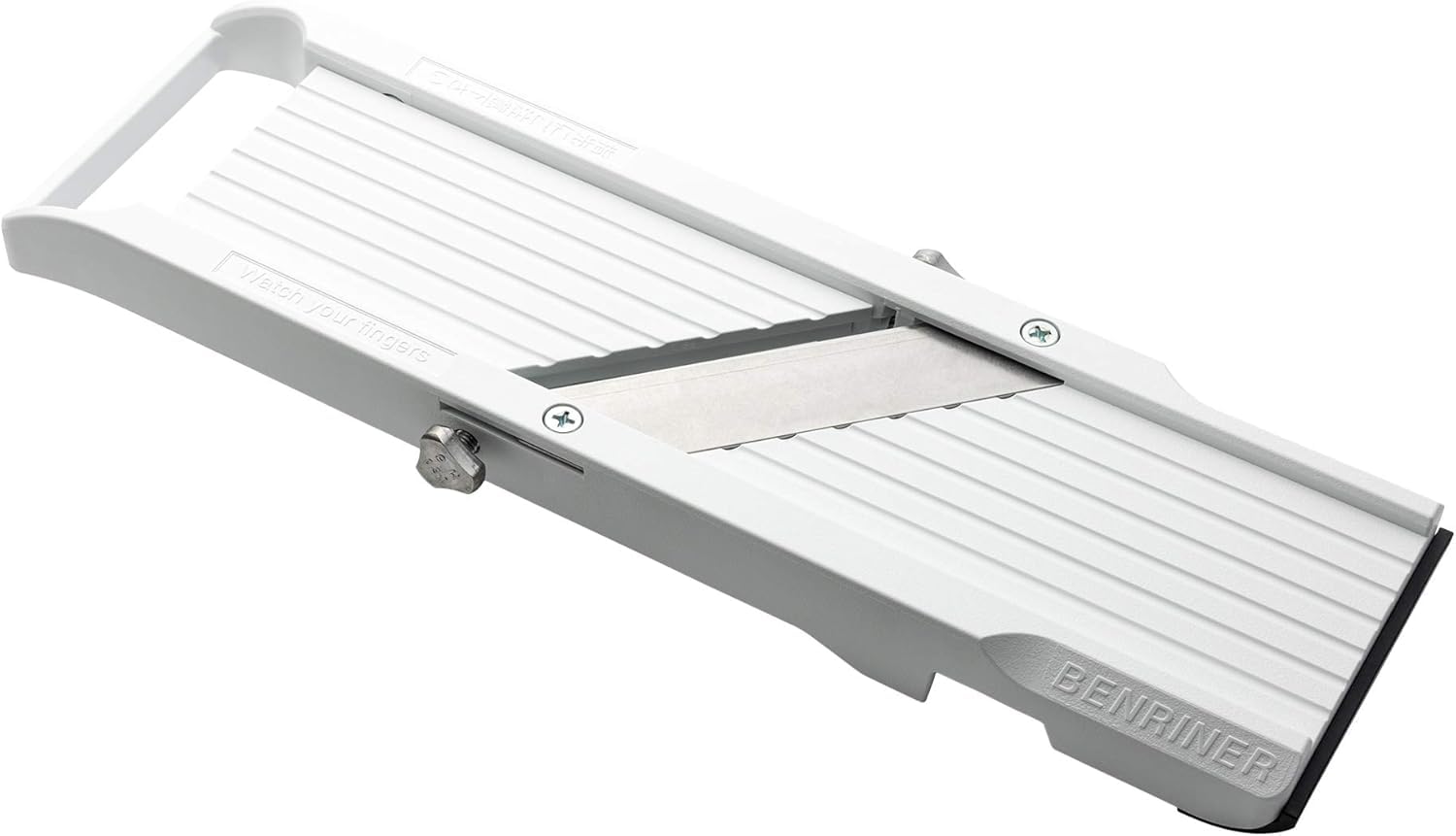 Benriner lame fixe en acier inoxydable montrant la coupe nette