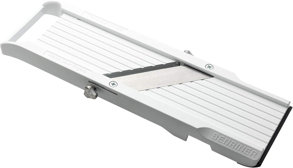 Benriner lame fixe en acier inoxydable montrant la coupe nette