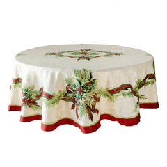 Benson Mills nappe face recto montrant motif festif et mise en valeur