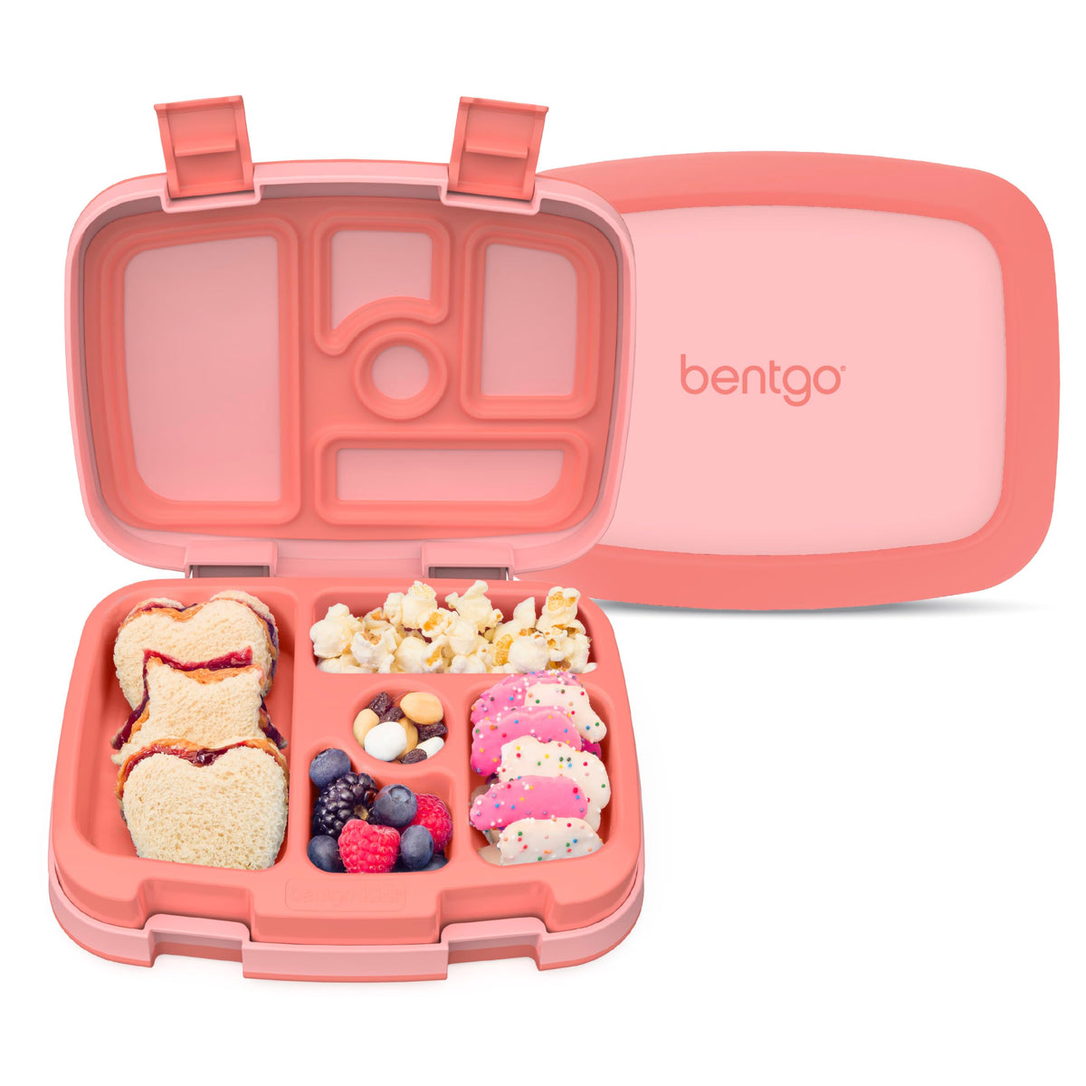 Bentgo vue de face montrant la boîte-repas et ses compartiments pratiques