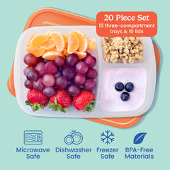 Bentgo Easyboxes vue intérieure montrant trois compartiments pour portions séparées