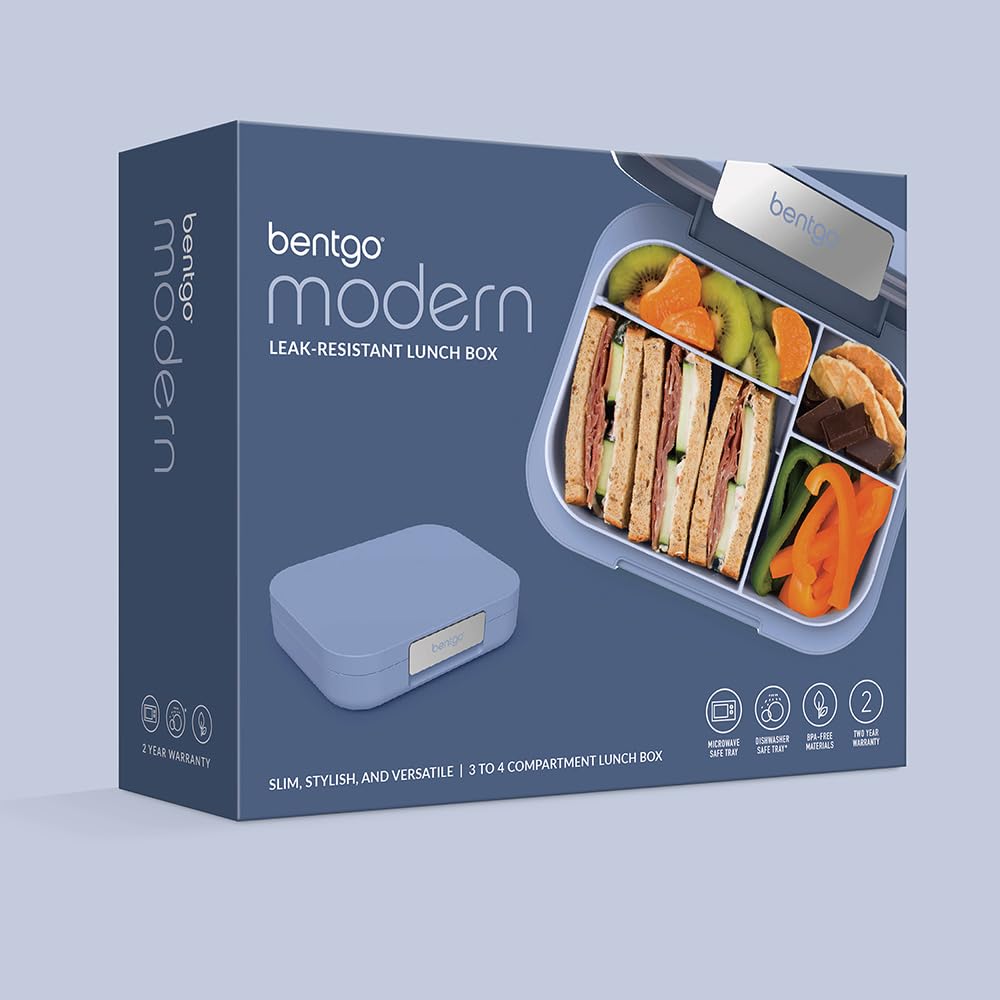 Bentgo Modern plateau au micro-ondes montrant compatibilité et facilité de nettoyage