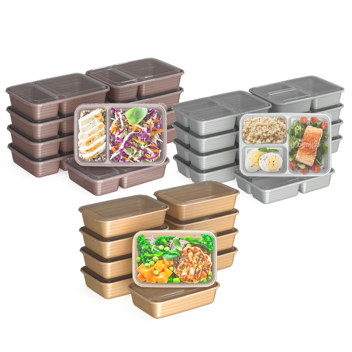 Bentgo vue d’ensemble du coffret 60 pièces montrant organisation et gain d’espace