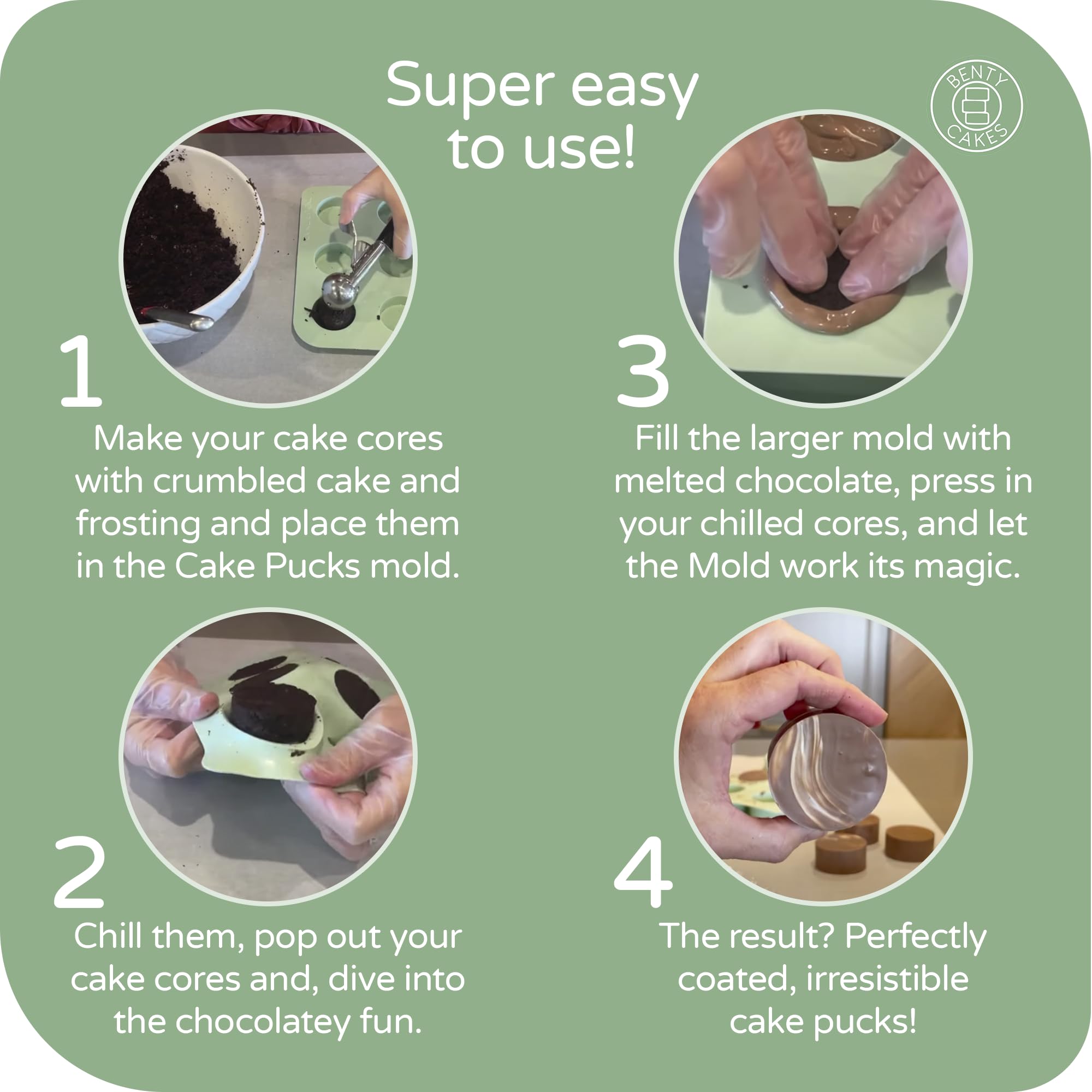 Ingrédients disposés près du moule Benty Cakes pour recettes créatives