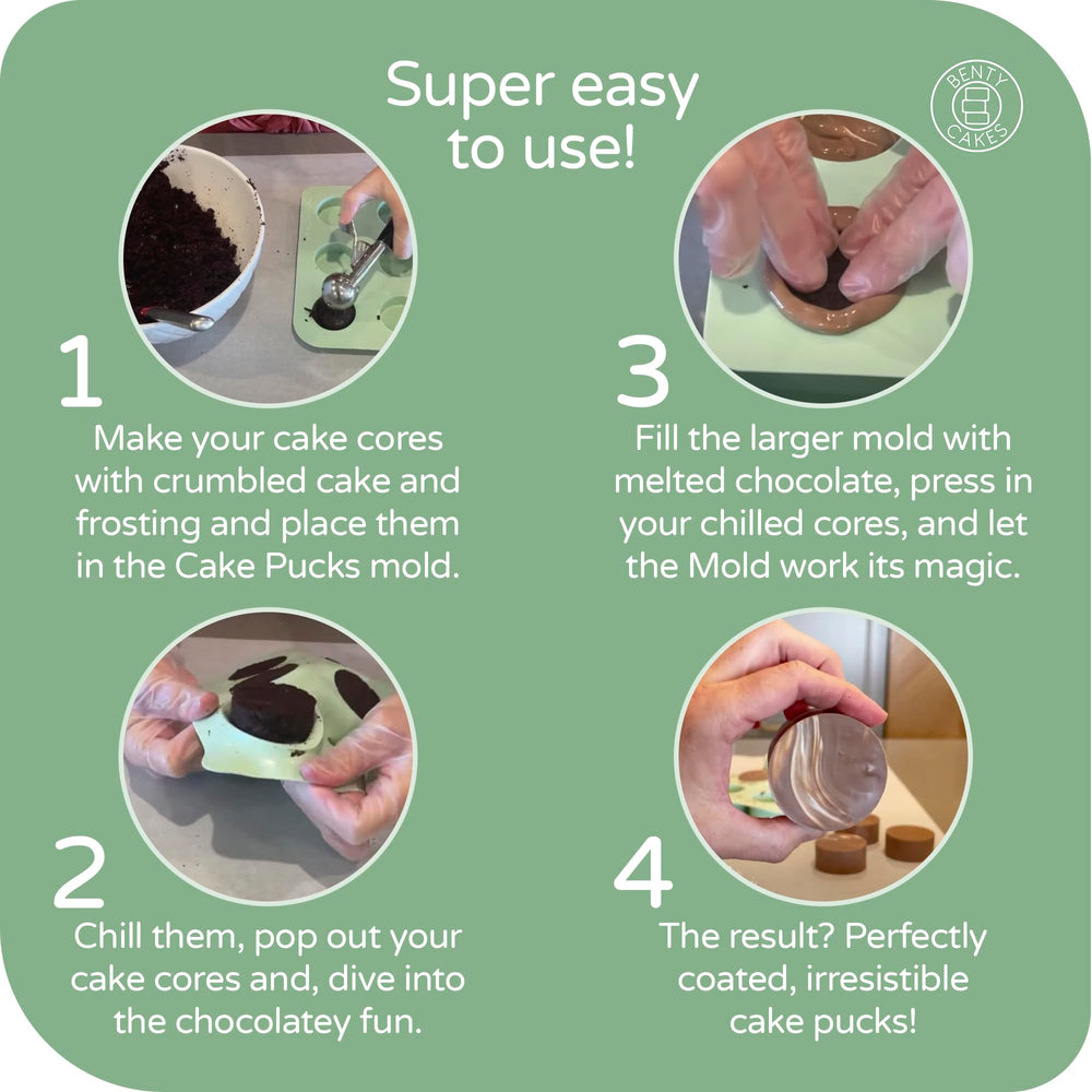 Ingrédients disposés près du moule Benty Cakes pour recettes créatives